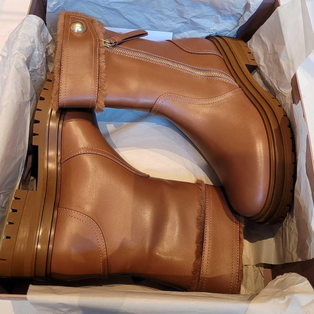 Gianurito Rossi‑Milan, Montreal Cuoio, Brown Leather Boots, New in Box, 38.5 - Picture 10 of 16